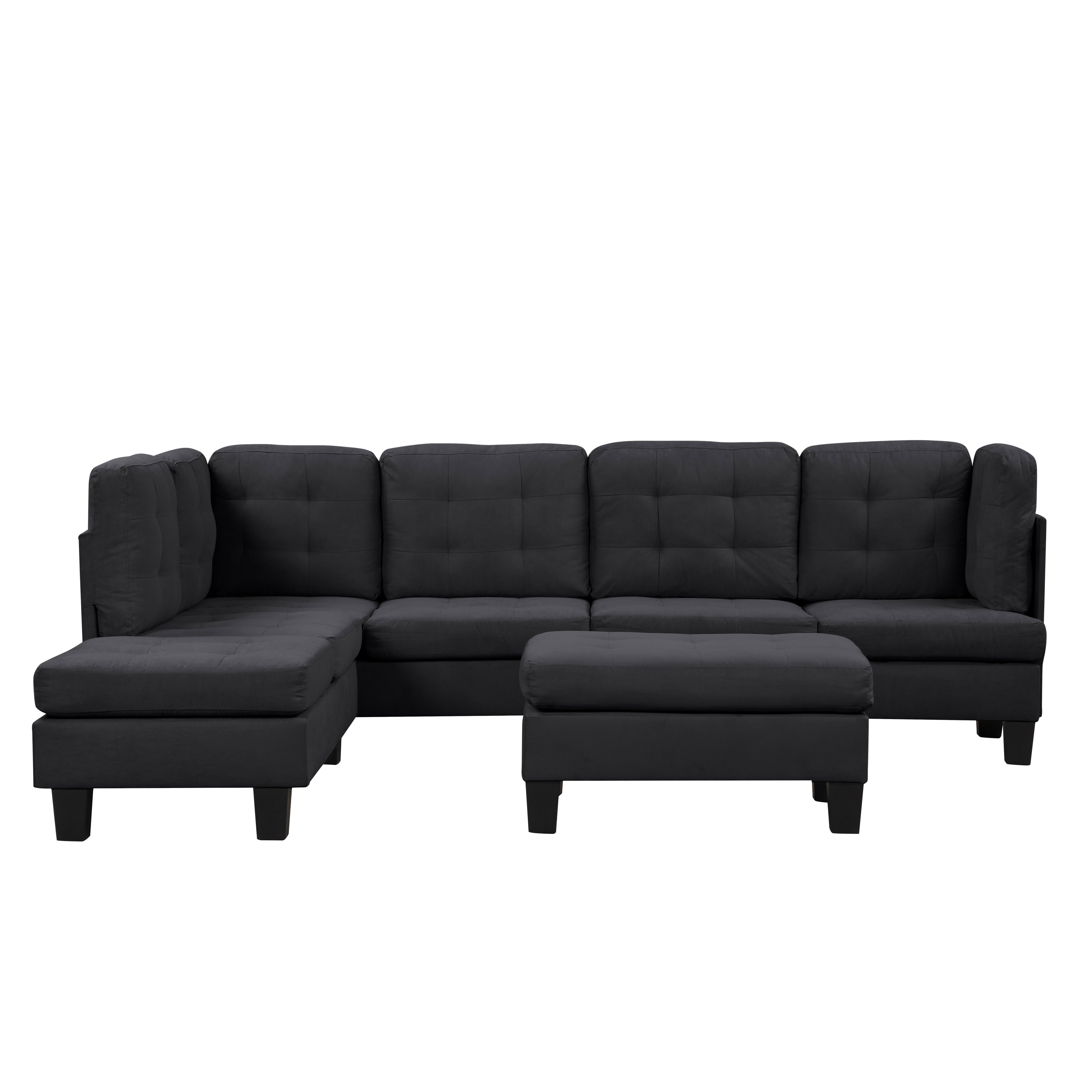 3 Piece Sectional And Ottoman Set