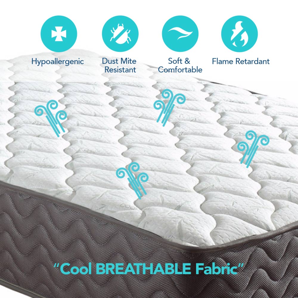 Spring 10" Breathable Pocketed Coil Spring Mattress